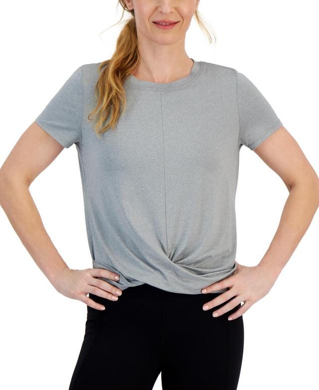 Women's Twist-Front Performance T-Shirt, Created for Macy's Product Image