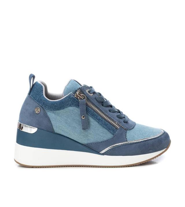 Xti Womens Wedge Denim Sneakers Product Image