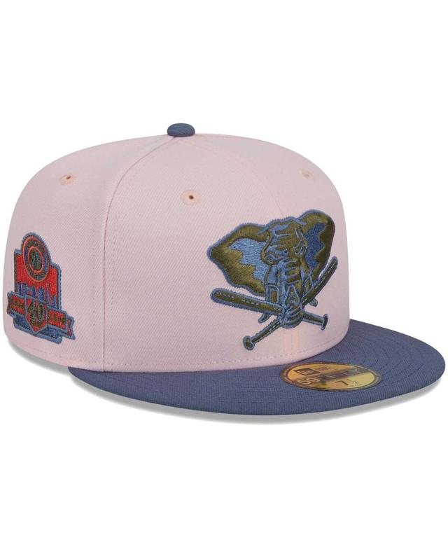 Mens New Era Pink Oakland Athletics Olive Undervisor 59FIFTY Fitted Hat - Pink Product Image