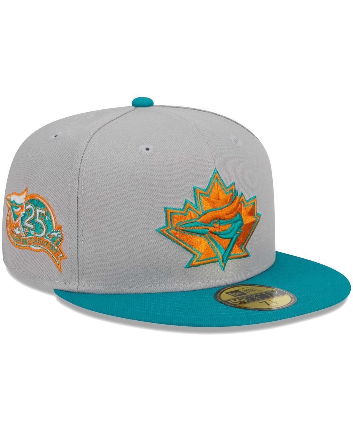 Mens New Era Gray/Teal Toronto Blue Jays 59FIFTY Fitted Hat Product Image