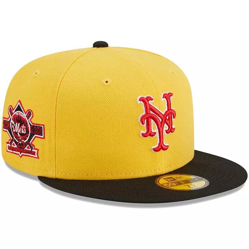 Mens New Era Yellow/Black New York Mets Grilled 59FIFTY Fitted Hat Product Image