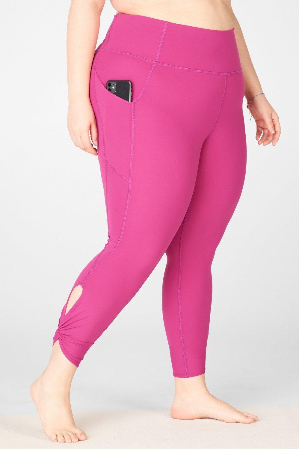 Fabletics Oasis High-Waisted Twist 7/8 Legging Womens pink plus Size 3X Product Image