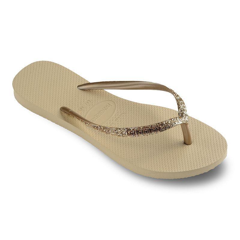 Womens Havaianas Slim Glitter II Sandal - Sand Gray Product Image