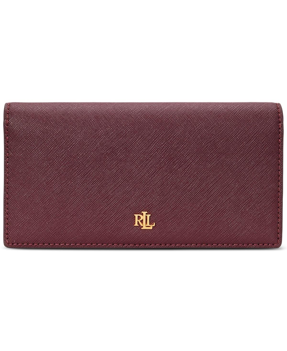 Lauren Ralph Lauren Crosshatch Leather Slim Snap Wallet Product Image