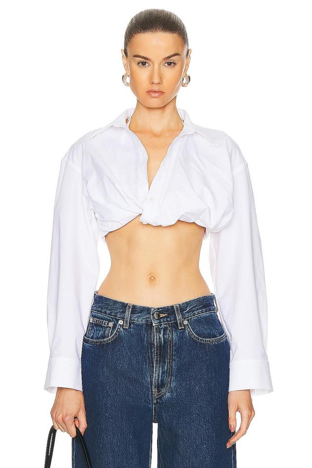 JACQUEMUS La Chemise Bahia Courte White. (also in ). Product Image