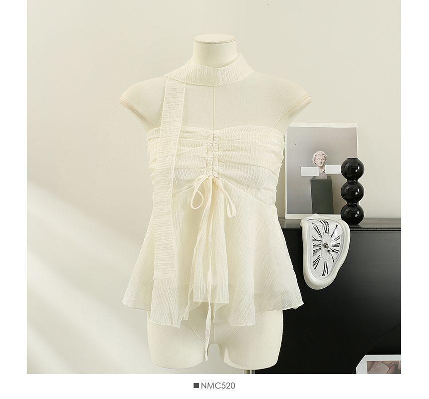 Drawstring Tube Top with Sash Product Image