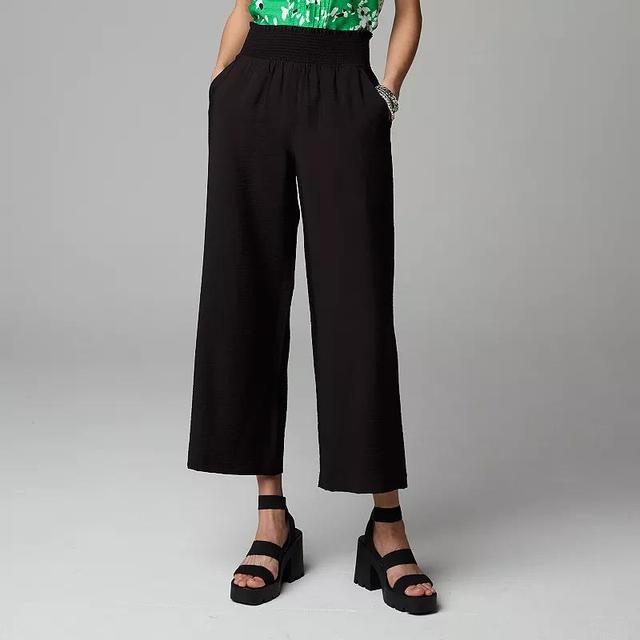 Womens Simply Vera Vera Wang Wide Leg Crop Travel Pants Product Image