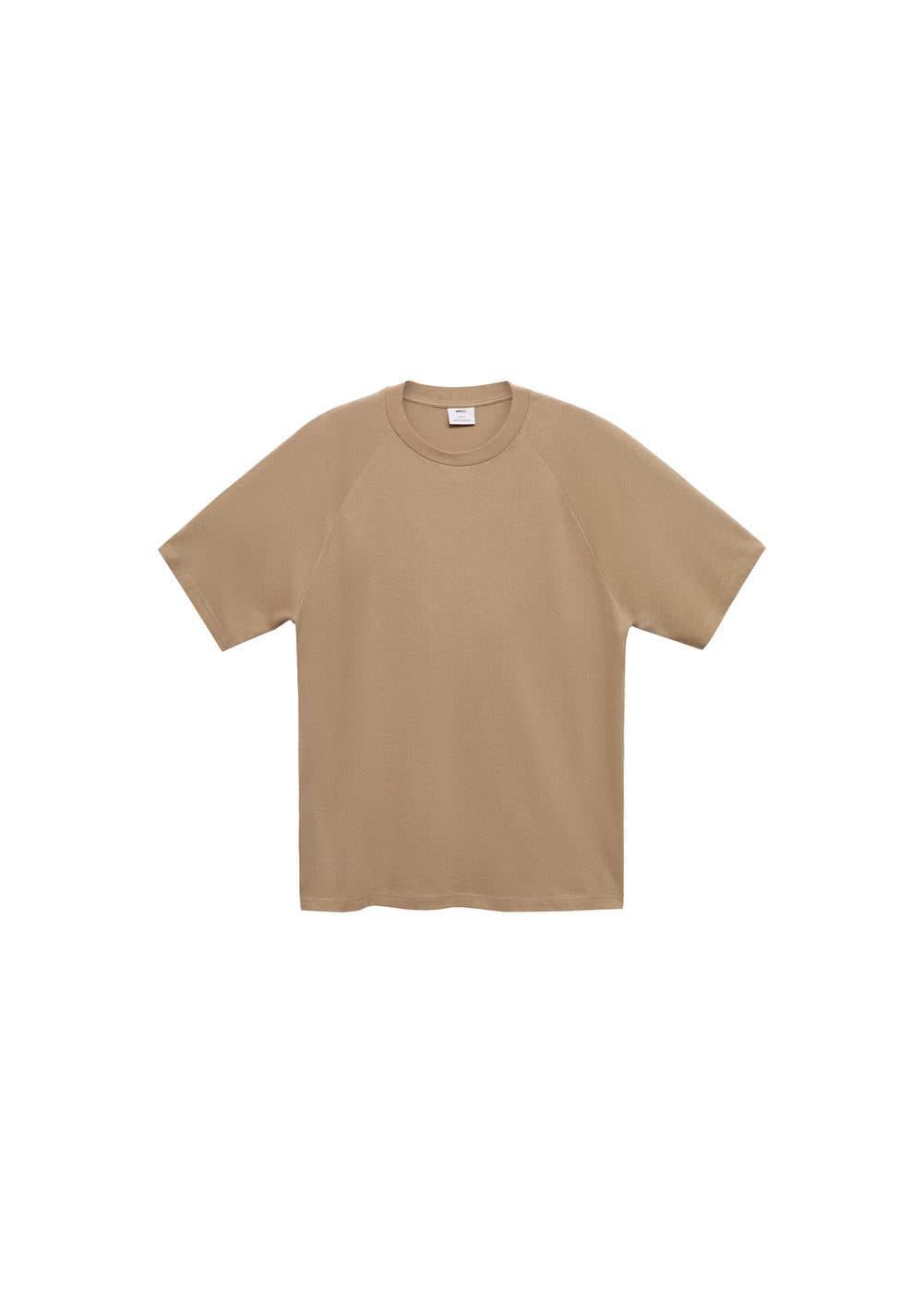 MANGO MAN - Relaxed fit cotton t-shirt beigeMen Product Image