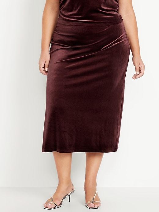 Velvet Maxi Skirt Product Image