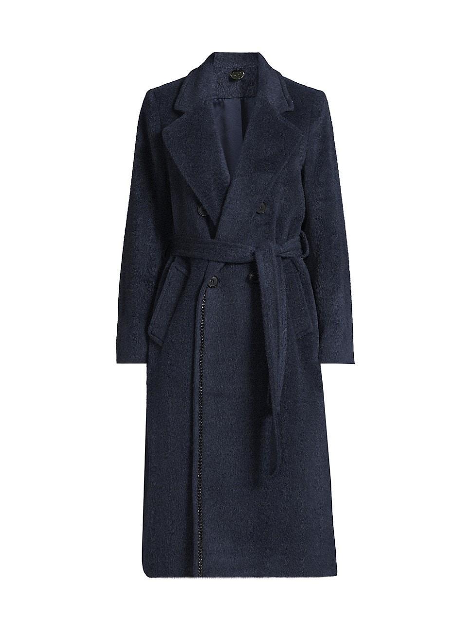 Womens Lyra Wool Double-Breasted Coat Product Image