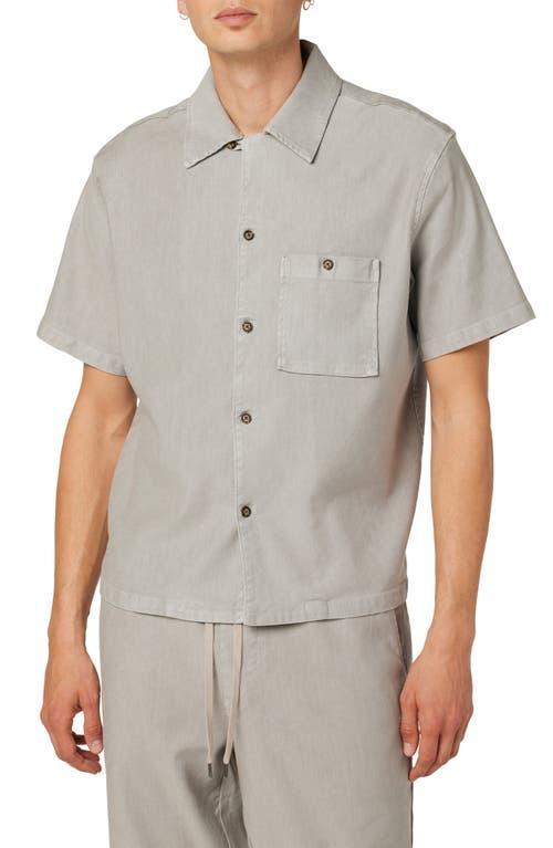 Hudson Jeans Short Sleeve Linen Blend Button-Up Camp Shirt Product Image