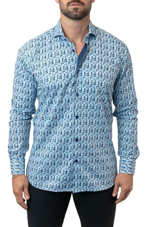 Maceoo Einstein Star Tile Egyptian Cotton Button-Up Shirt Product Image