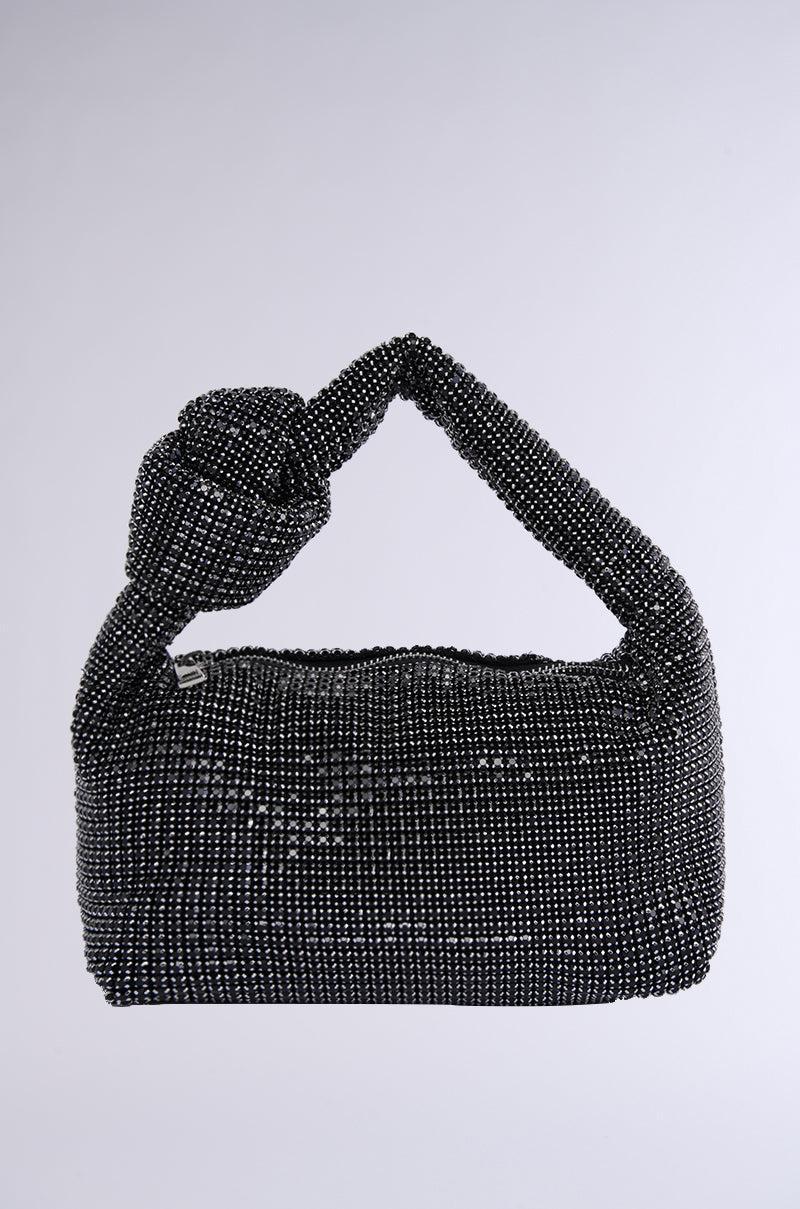 COME CLOSER RHINESTONE PURSE IN BLACK Product Image