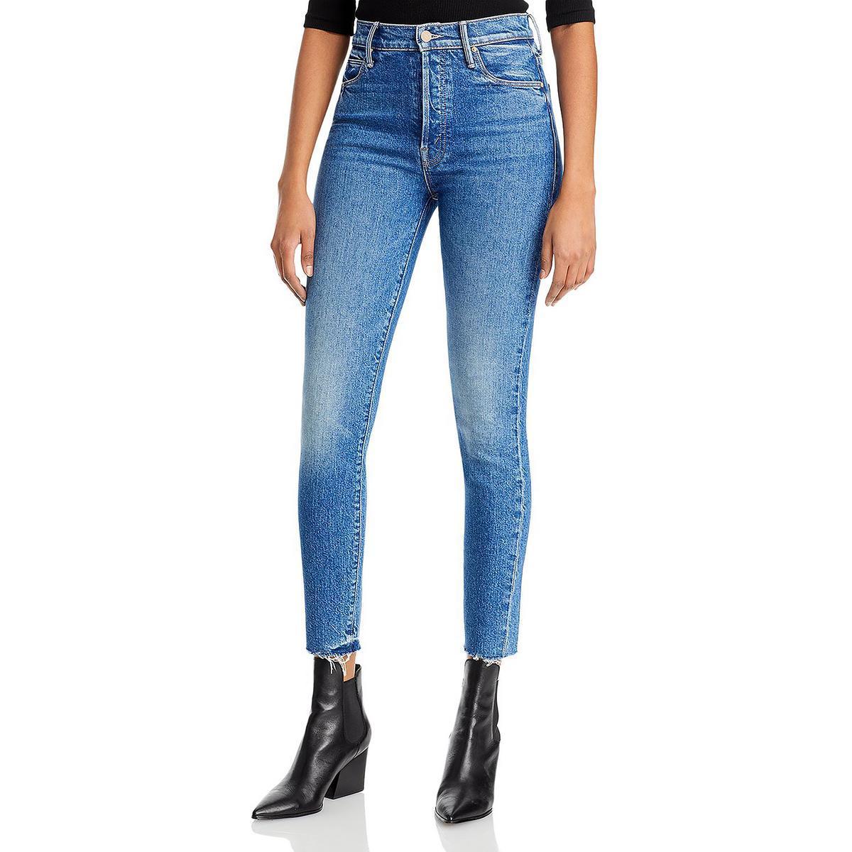 Mother Womens Denim High Rise Ankle Jeans Product Image