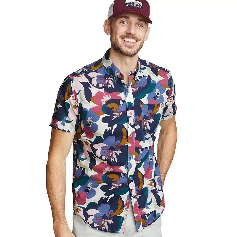 Mens Eddie Bauer Baja Print Short Sleeve Button-Down Shirt Product Image