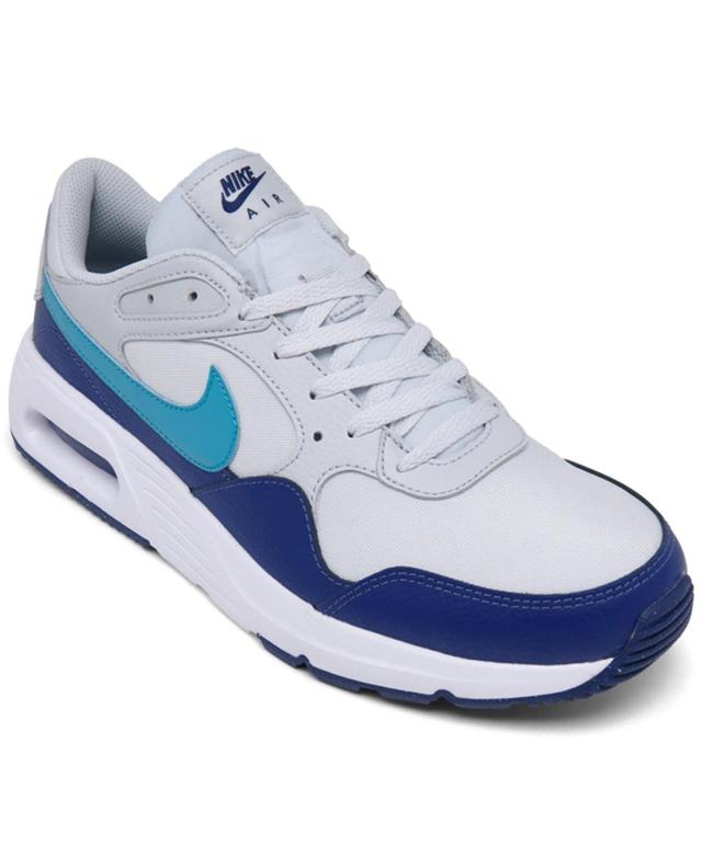 NIKE Men's Air Max Sc Casual Sneakers From Finish Line In Pure Platinum/white/deep Royal Blue/blue Lightning Product Image