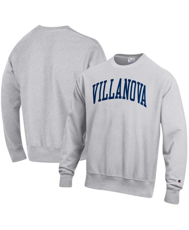 Mens Champion Heathered Gray Villanova Wildcats Arch Reverse Weave Pullover Sweatshirt Product Image