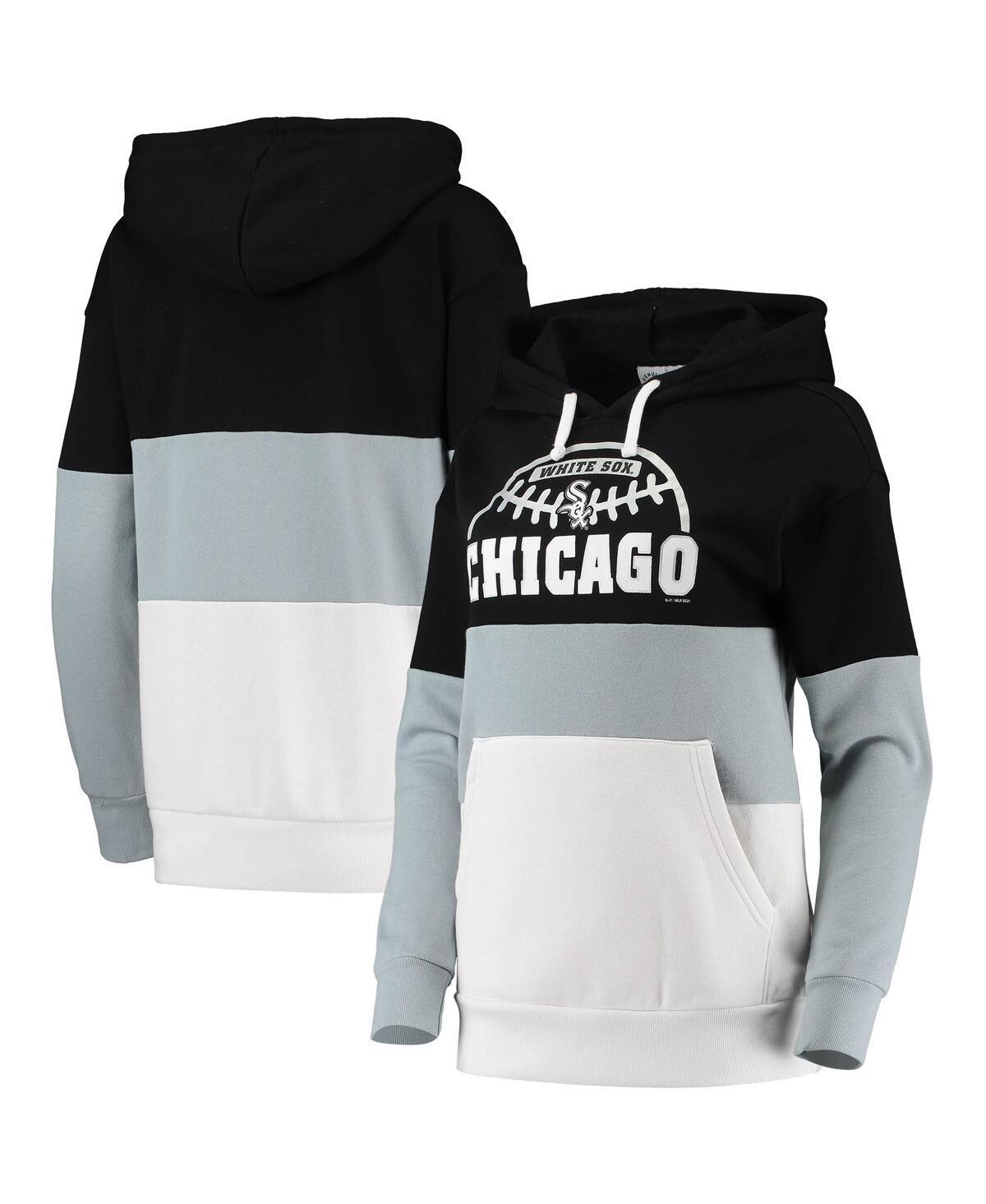 Womens G-III Sports by Carl Banks /Gray Chicago White Sox Block and Tackle Colorblock Pullover Hoodie Product Image