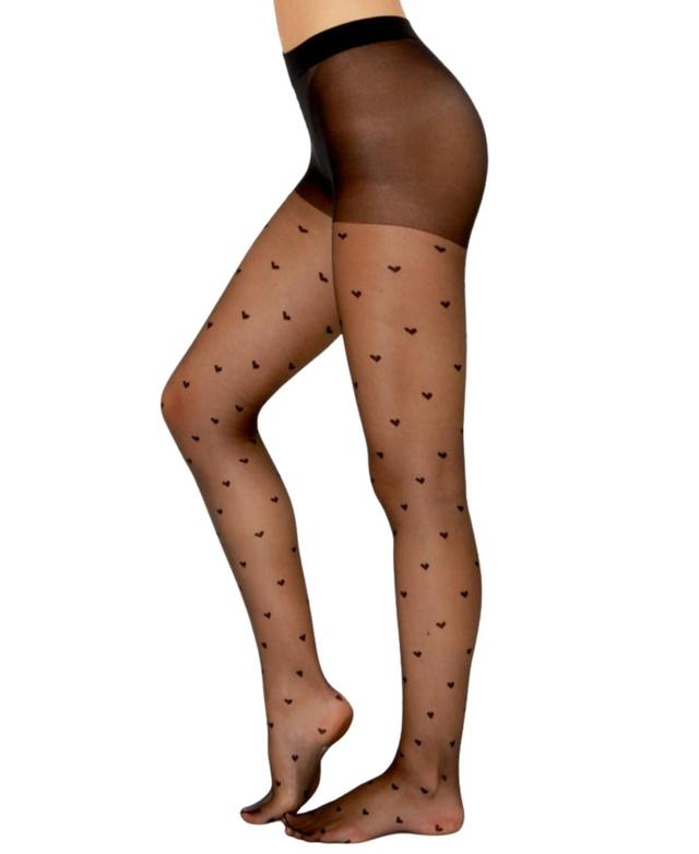 Womens European Made Heart Tights Product Image