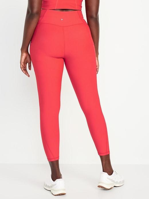 High-Waisted PowerSoft Ribbed Leggings Product Image