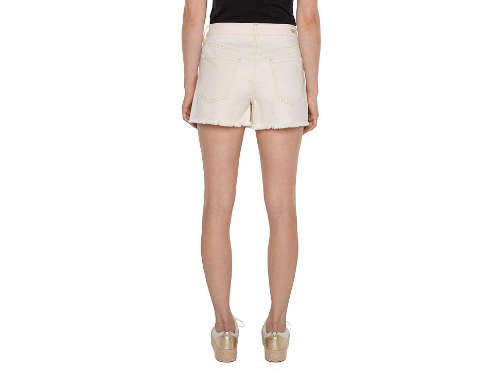 Liverpool Los Angeles Utility High Waist Fray Hem Shorts Product Image