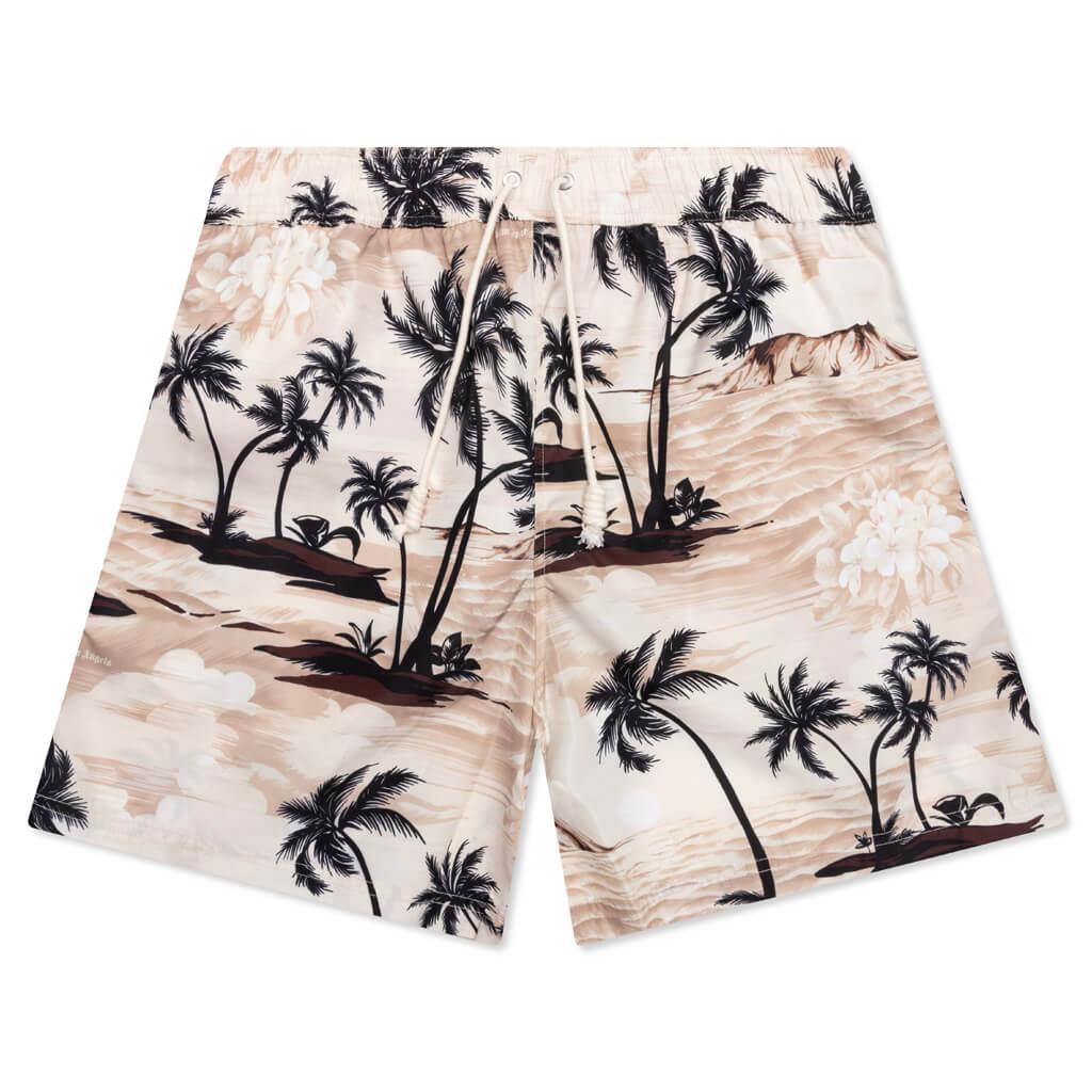 Hawaiian Dream Swim Shorts - Beige/Black Male Product Image