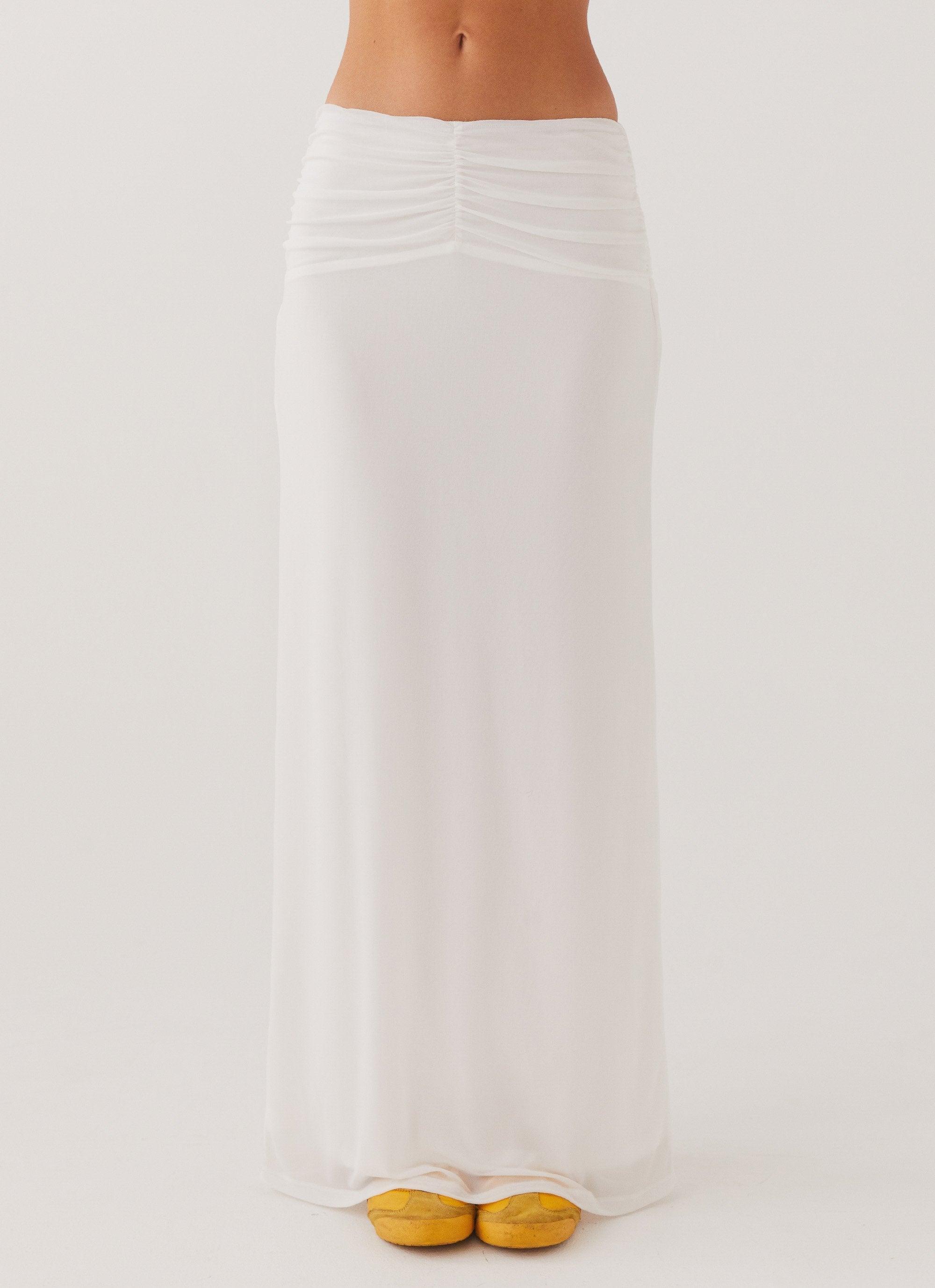 Look At Me Maxi Skirt - White Product Image