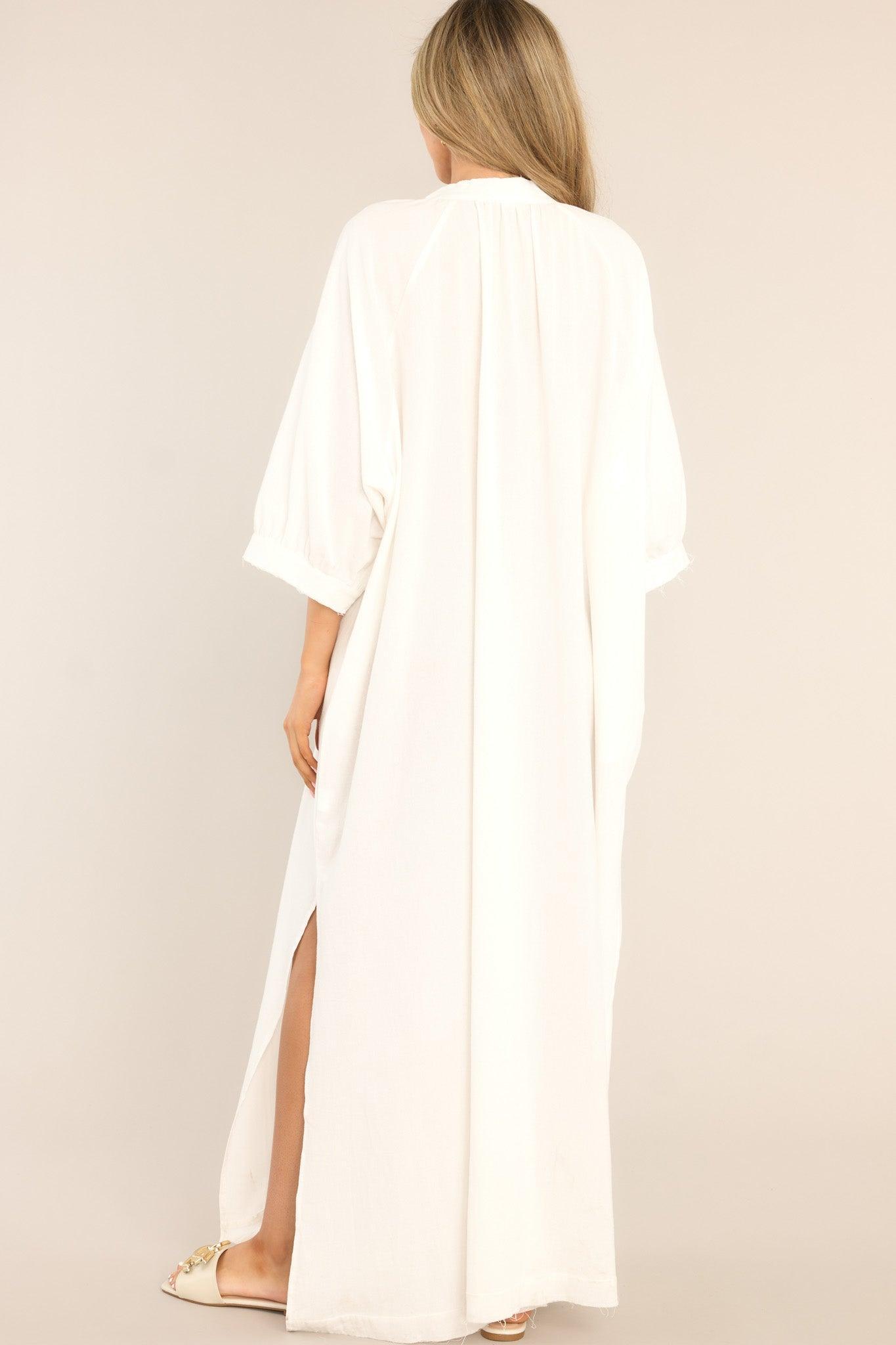 Shoreline Serenity Ivory Maxi Dress Product Image