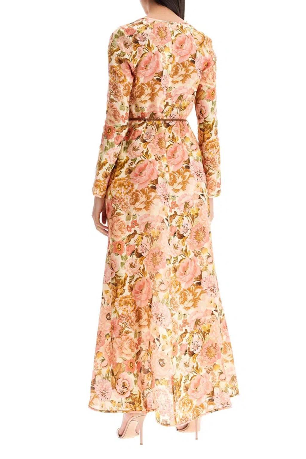 ZIMMERMANN Golden Plunge Maxi Dress In Pink Product Image