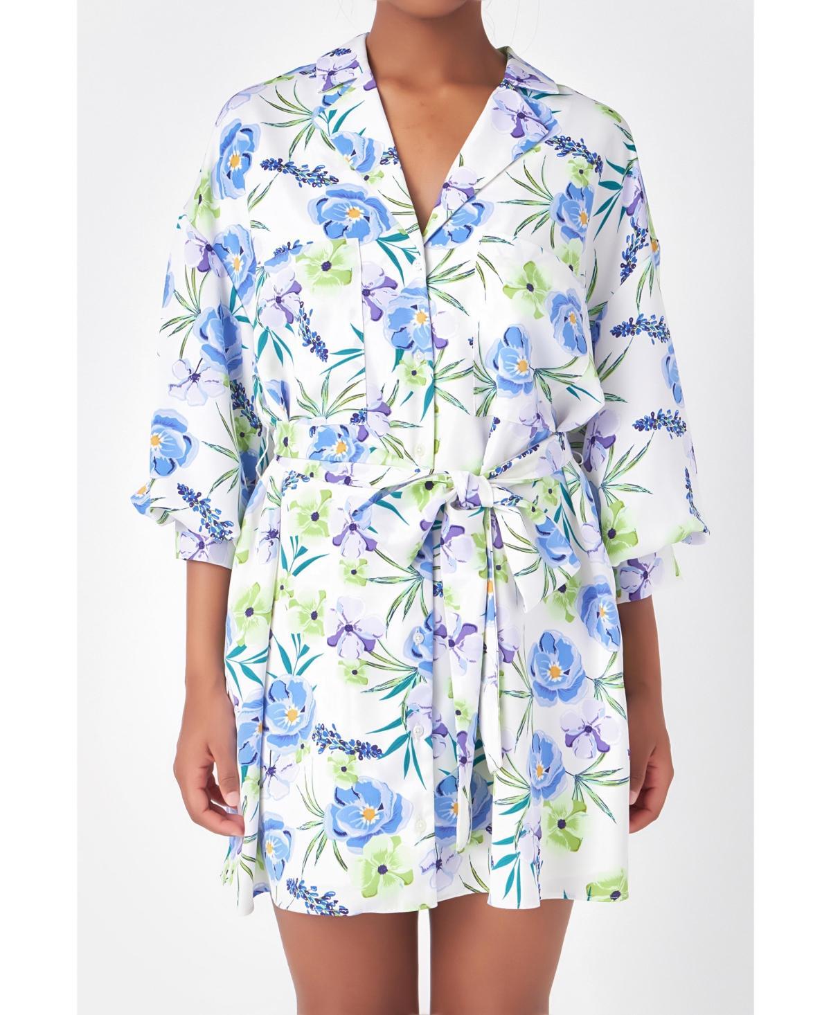 Endless Rose Floral Mini Shirtdress Product Image