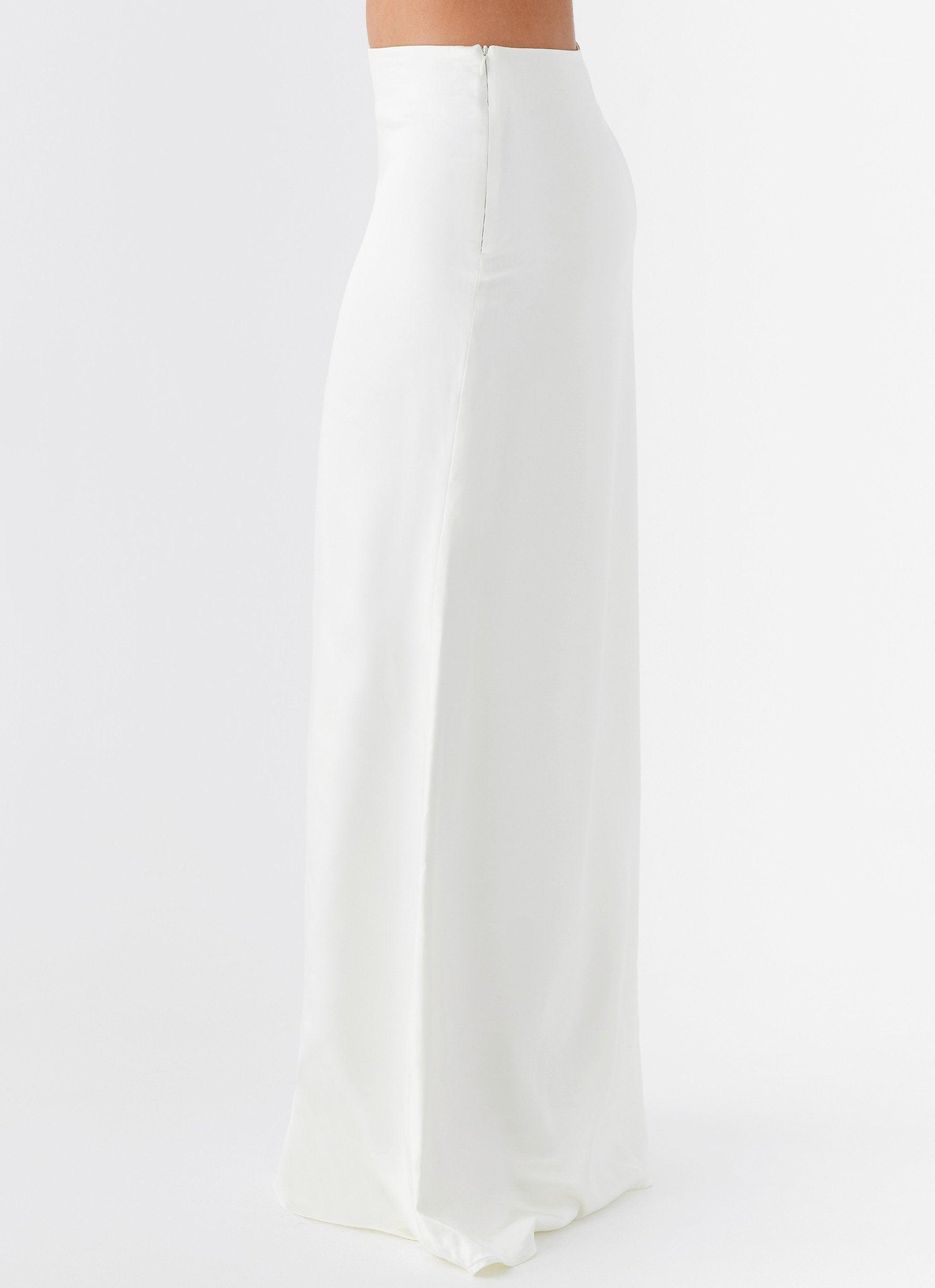 Morgan Low Rise Maxi Skirt - Ivory Product Image