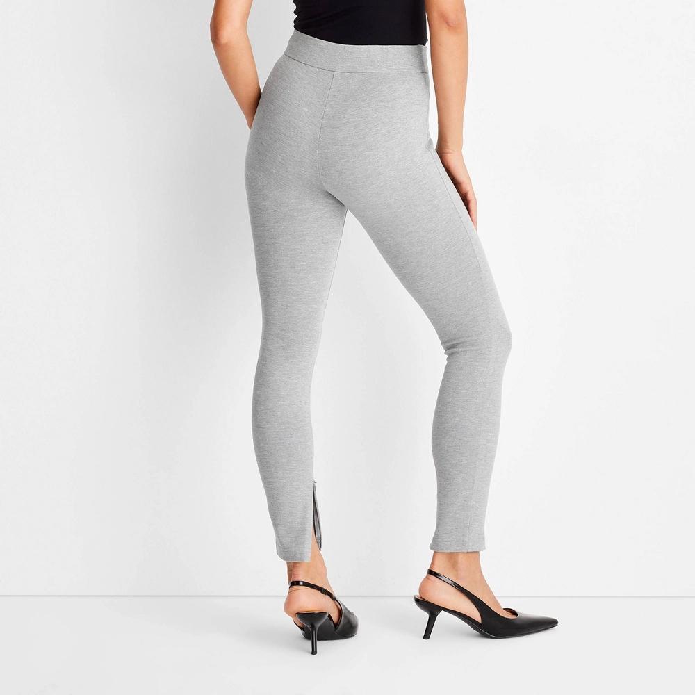 Womens High-Waisted Slim Fit Ankle Ponte Leggings - A New Day M Product Image