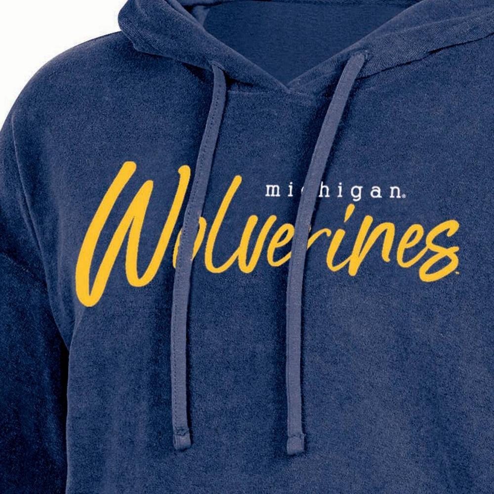 NCAA Michigan Wolverines Womens Terry Hooded Sweatshirt Product Image