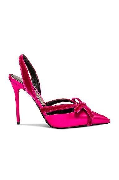 Satin & Velvet Bow Slingback 105 Product Image