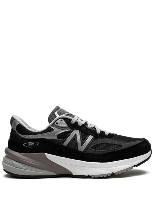 NEW BALANCE Black 990v6 Low-top Leather Sneakers In Multicolour Product Image