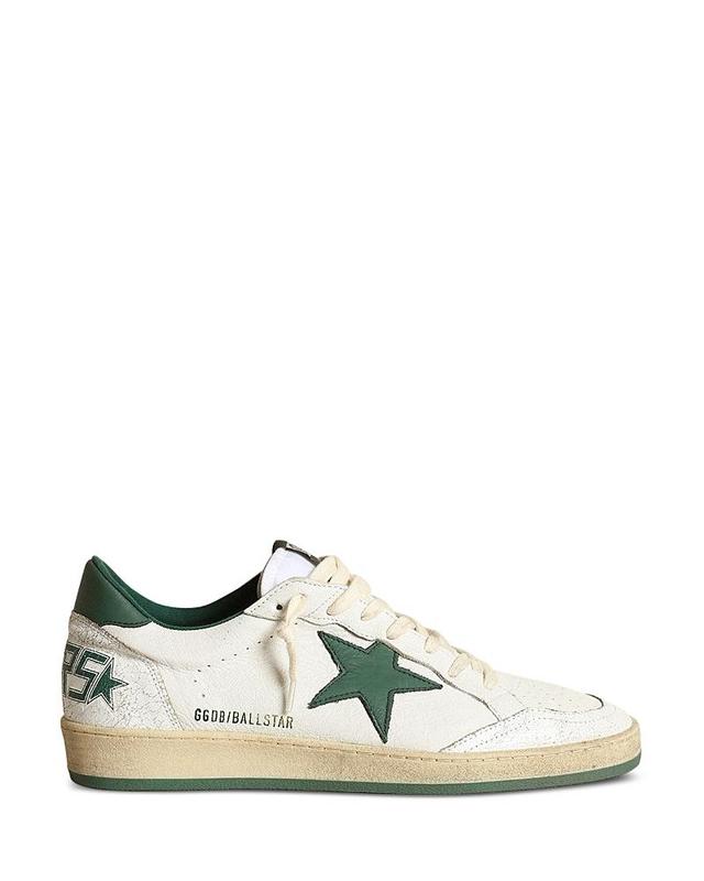 Golden Goose Womens Ball Star Distressed Lace Up Sneakers Product Image