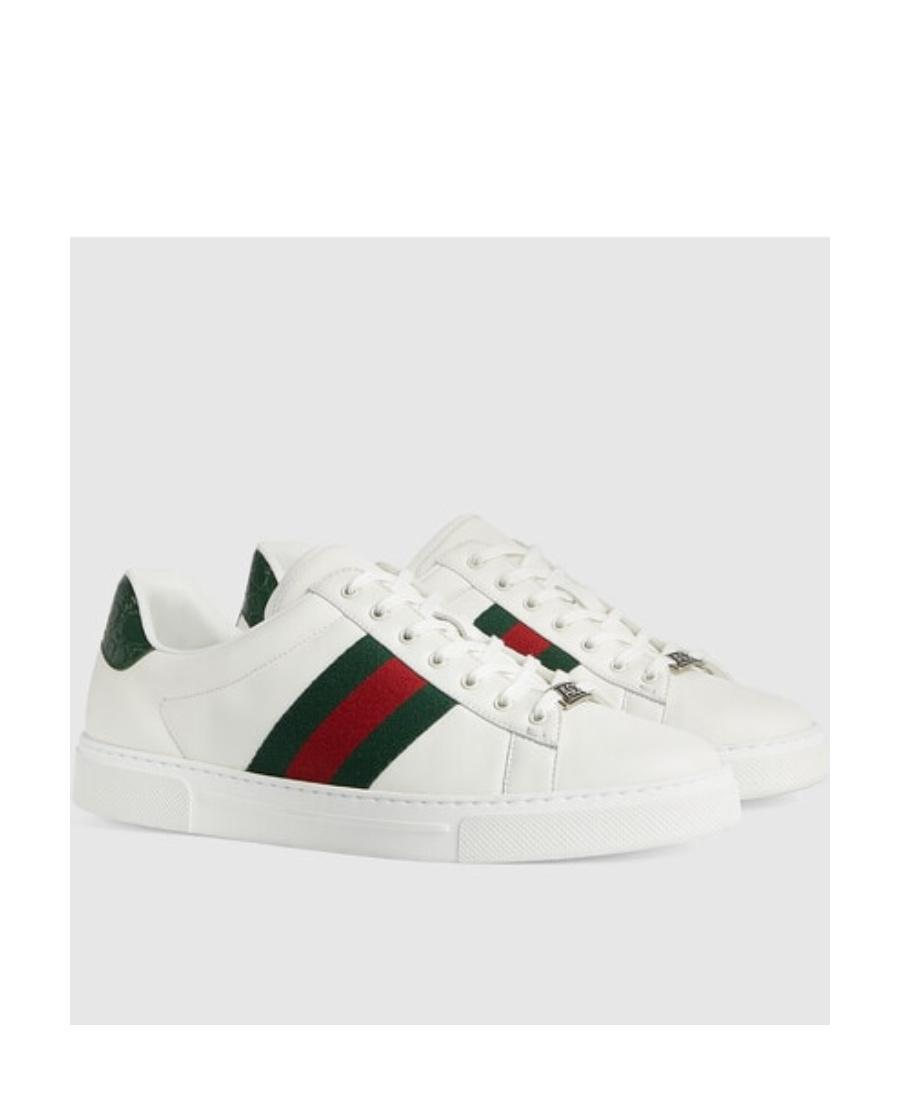 GUCCI Ace Leather Sneakers In White Product Image