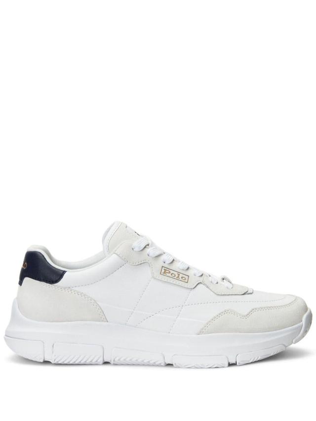 POLO RALPH LAUREN Panelled Lace-up Sneakers In White Product Image