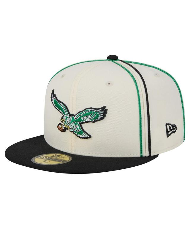 Mens New Era Cream Philadelphia Eagles Soutache 59FIFTY Fitted Hat Product Image