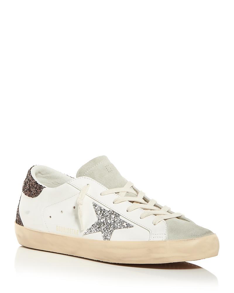 Golden Goose Super-Star Glitter Detail Low Top Sneaker Product Image