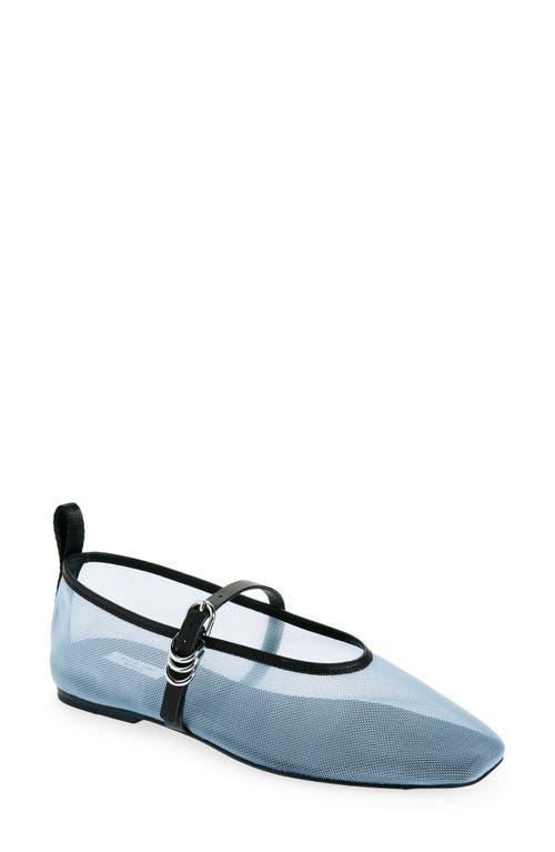 Spire Mesh Mary Jane Ballerina Flats In Ice Blue Product Image