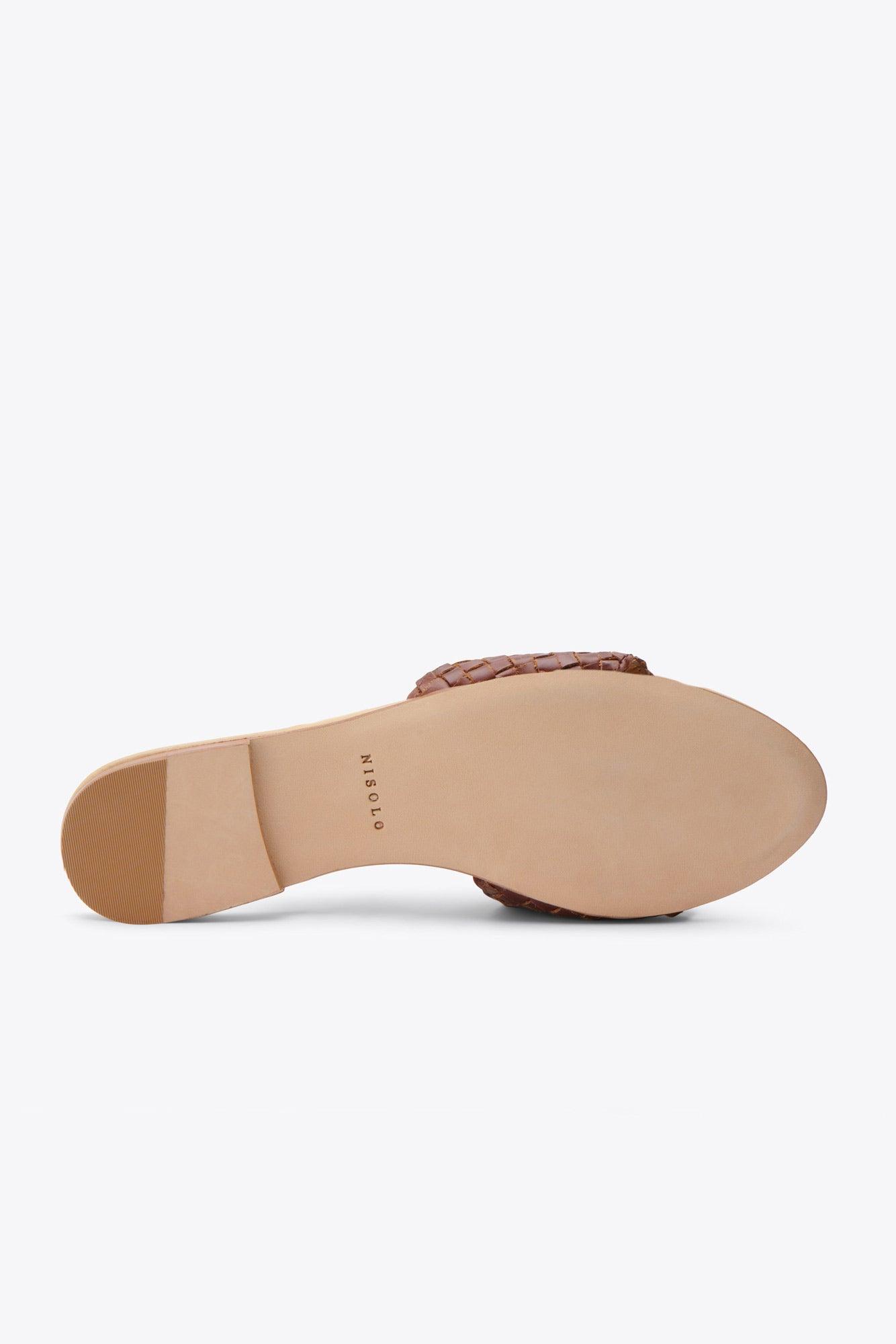 Nisolo Isla Woven Slide Sandal - Brandy Product Image