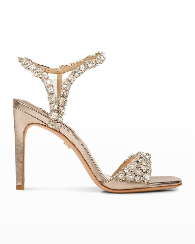 Badgley Mischka Galia Square Toe Crystal Jeweled Dress Sandals Product Image