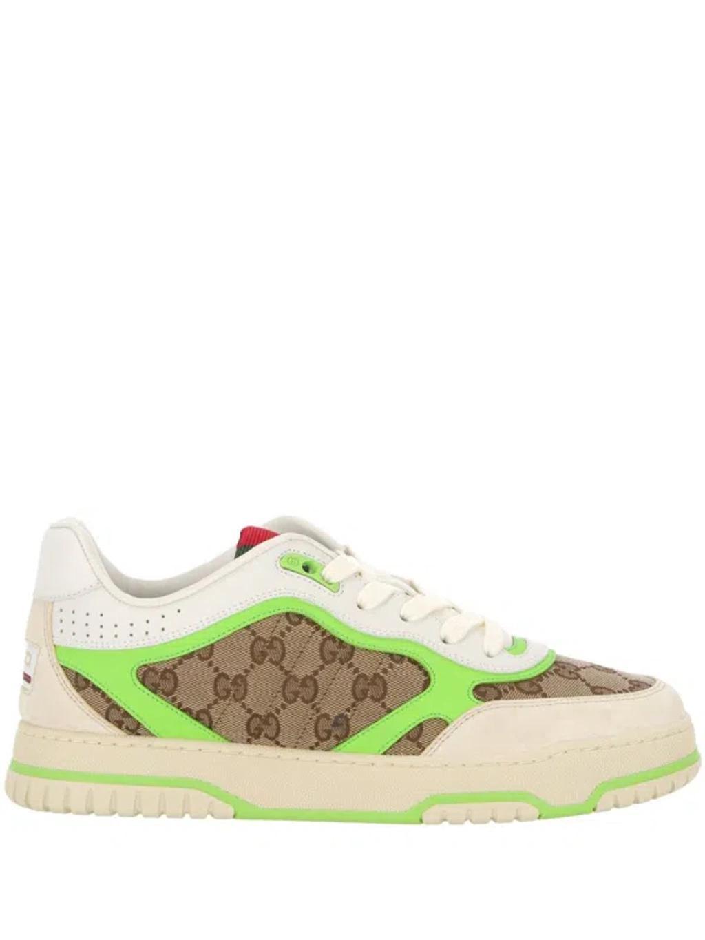 GUCCI Re-web Panelled Sneakers In Nude & Neutrals Product Image