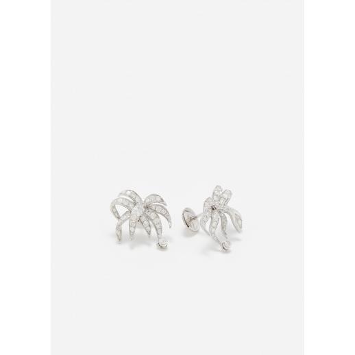 PAIRE DE BOUCLES D’OREILLE PARADISE ISLAND DIAMANTS OR BLANC Product Image