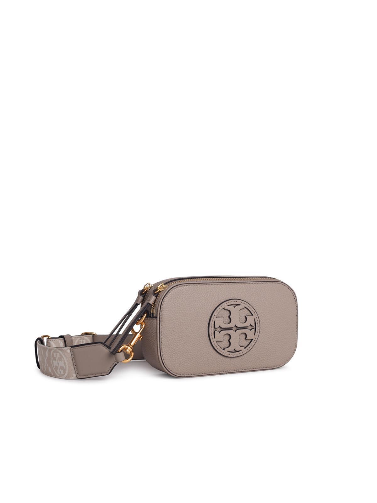 TORY BURCH Miller Mini Shoulder Bag In Beige Product Image