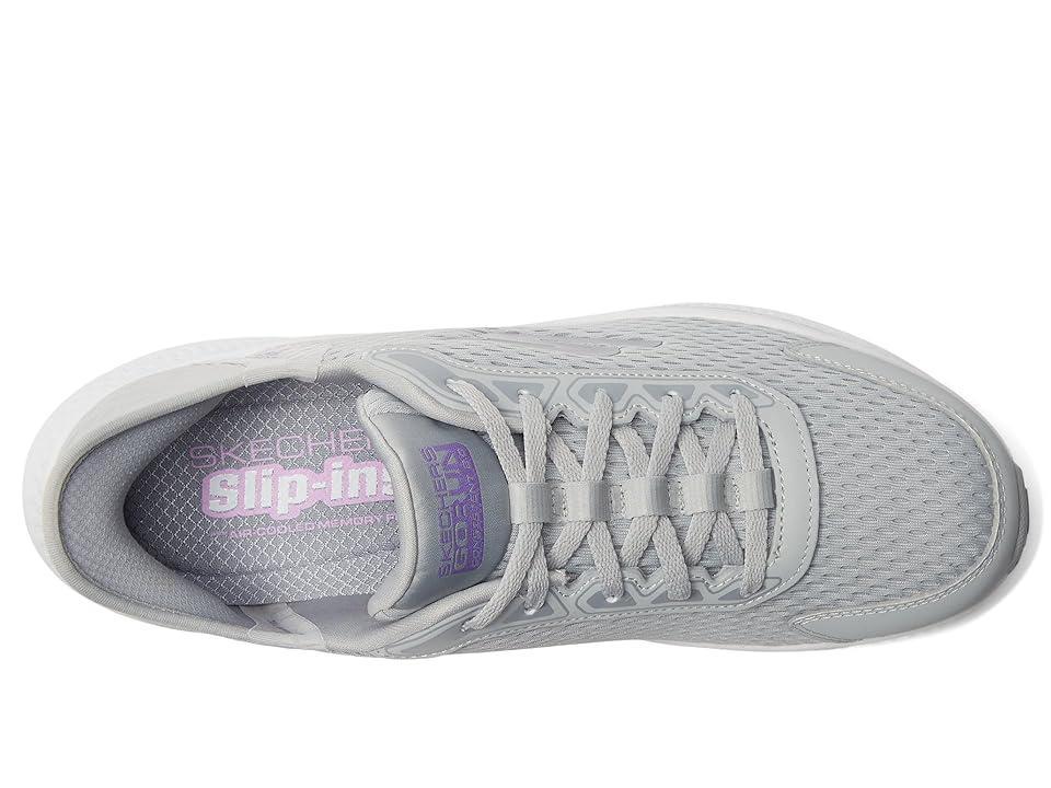 SKECHERS Go Run Consistent 2.0 Endure Hands Free Slip-Ins (Gray/Lavender) Women's Shoes Product Image