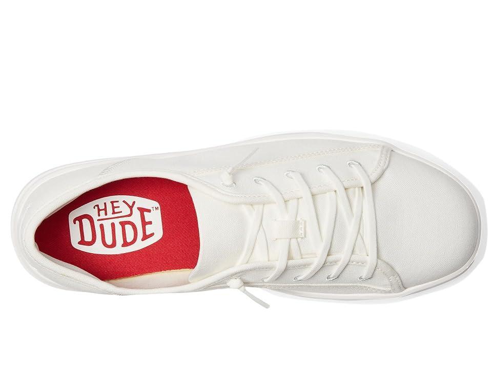 Hey Dude Cody Canvas White) Men's Shoes Product Image