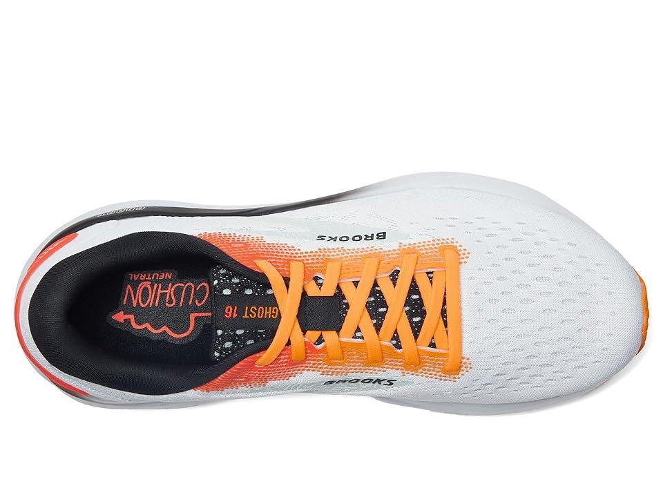 Brooks Ghost 16 (White/Illusion/Coral) Men's Shoes Product Image