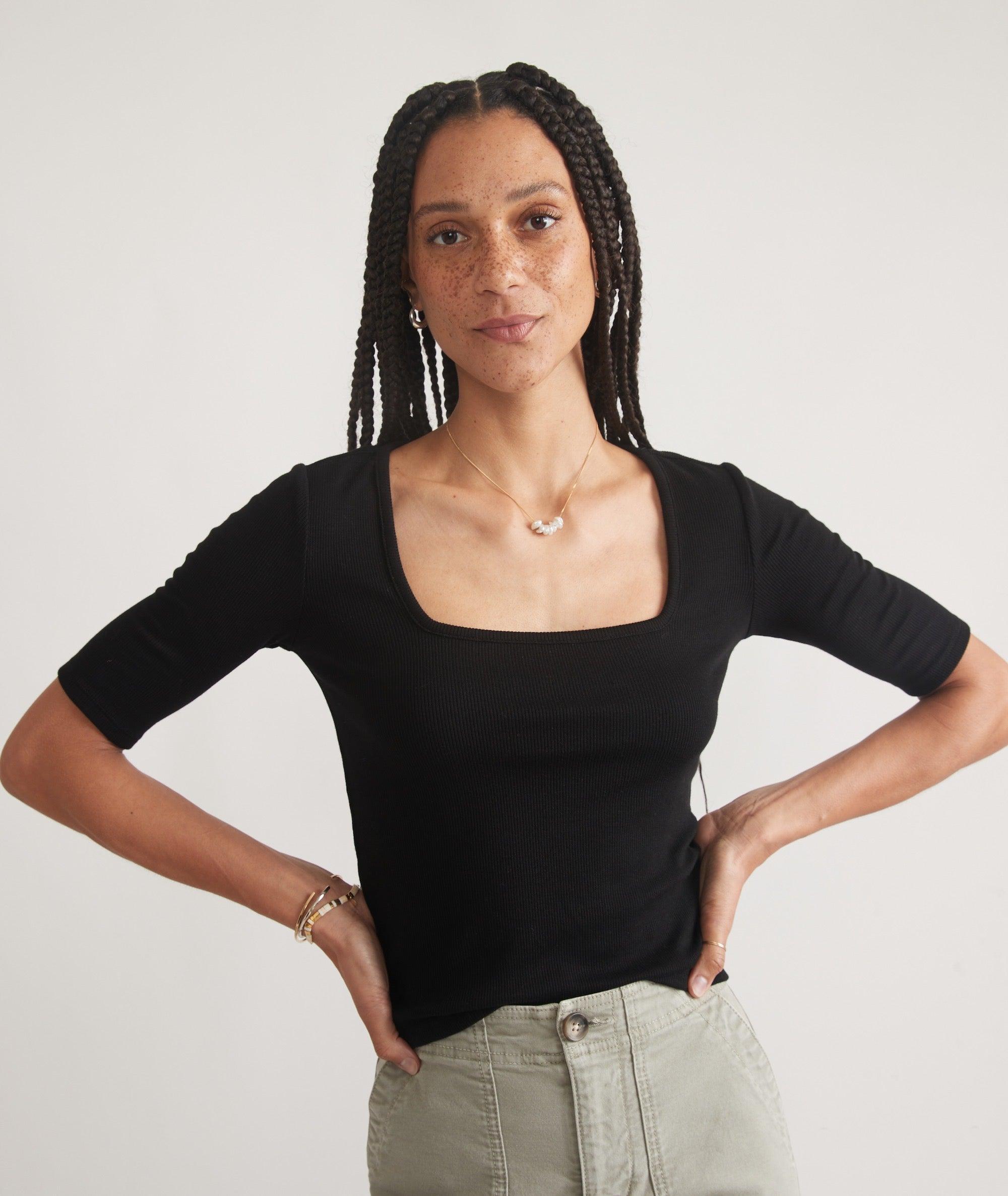 Lexi Rib Square Neck Top Product Image